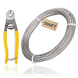 200FT 1/8" Stainless Steel Cable, 7x7 Strands