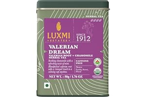 Luxmi Estates - Valerian Dream - Organic Valerian Root Tea for Sleep - Loose Leaf - 50g (25 Cups) | with Valerian Root, Chamomile & Lavender | Perfect Wellness Sleep Tea
