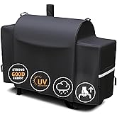 Grisun Grill Cover for Oklahoma Joe's Longhorn Combo Grill, Anti-Fade Waterproof BBQ Cover for Oklahoma Joe's Charcoal/LP Gas/Smoker Combo, Fabric Handle for Easy Put On and Take Off, 600D Polyester