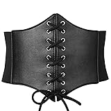 XZQTIVE Black Corset Waist Belt for Women, Wide