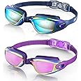 Aegend Swim Goggles, 2 Pack Swimming Goggles No Leaking Adult Men Women Youth
