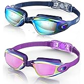 Aegend Swim Goggles, 2 Pack Swimming Goggles No Leaking Adult Men Women Youth