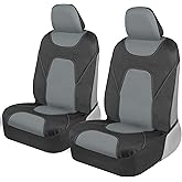 Motor Trend AquaShield Waterproof Front Seat Covers, Gray Seat Covers for Cars – Neoprene Front Car Seats Cover, SUV Seat Covers Protector - Car Interior Cover for Auto, Trucks, & Dog Owners