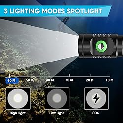WINDFIRE Dive Light Scuba Diving Flashlight, Super