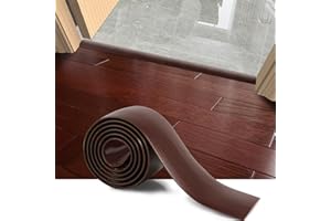 PEUNITORY Floor Transition Strip, 3.3 Ft Self Adhesive Vinyl Flooring Transition Strips Wood to Tile Floor Divider Strip for Joining Floor Gaps Tiles Carpet Threshold Transition (1.58in W, Coffee)