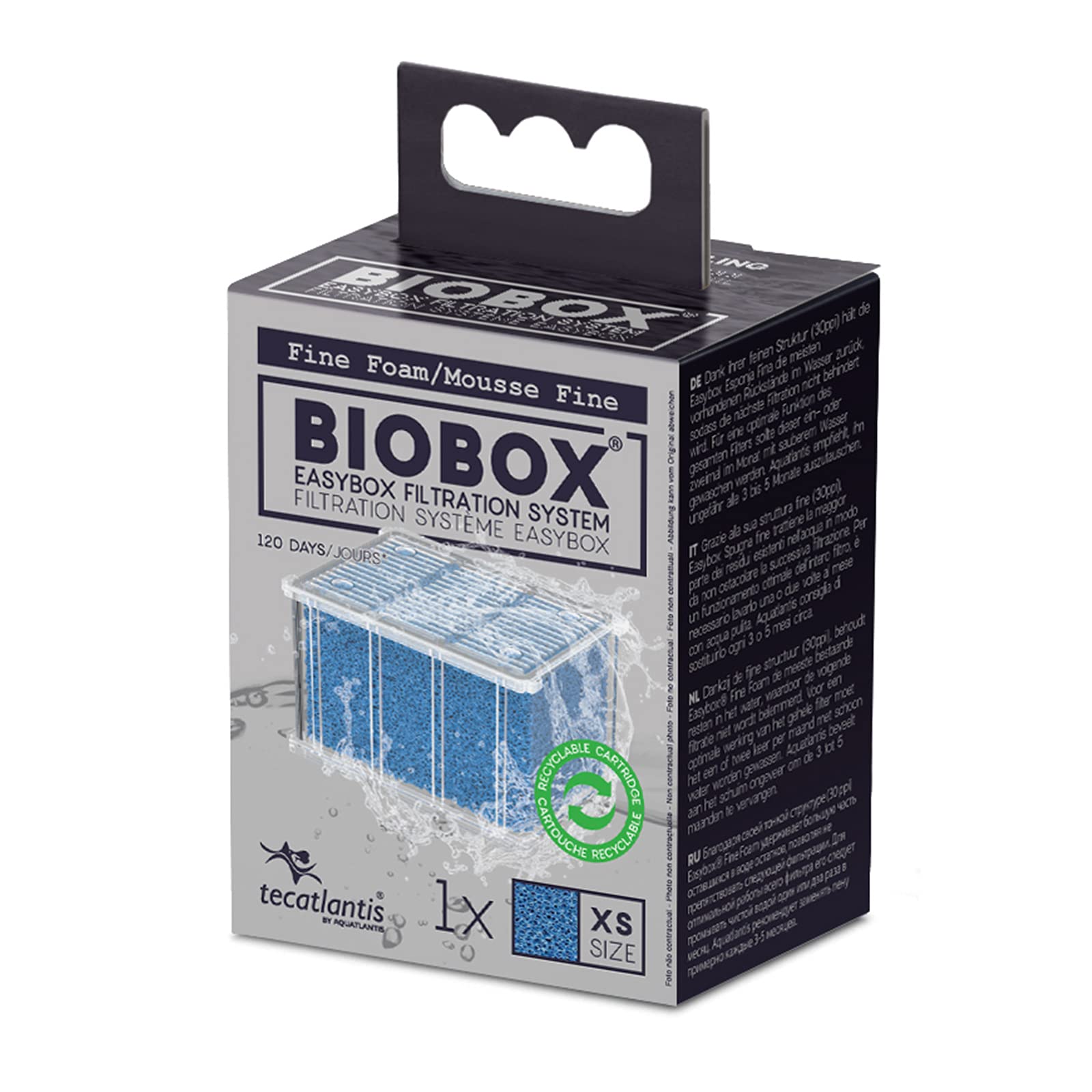 Tecatlantis Easybox Fine Foam Filter Media Cartridge For Mini Biobox Filters 1 And 2/Biobox 0, XS — image 1