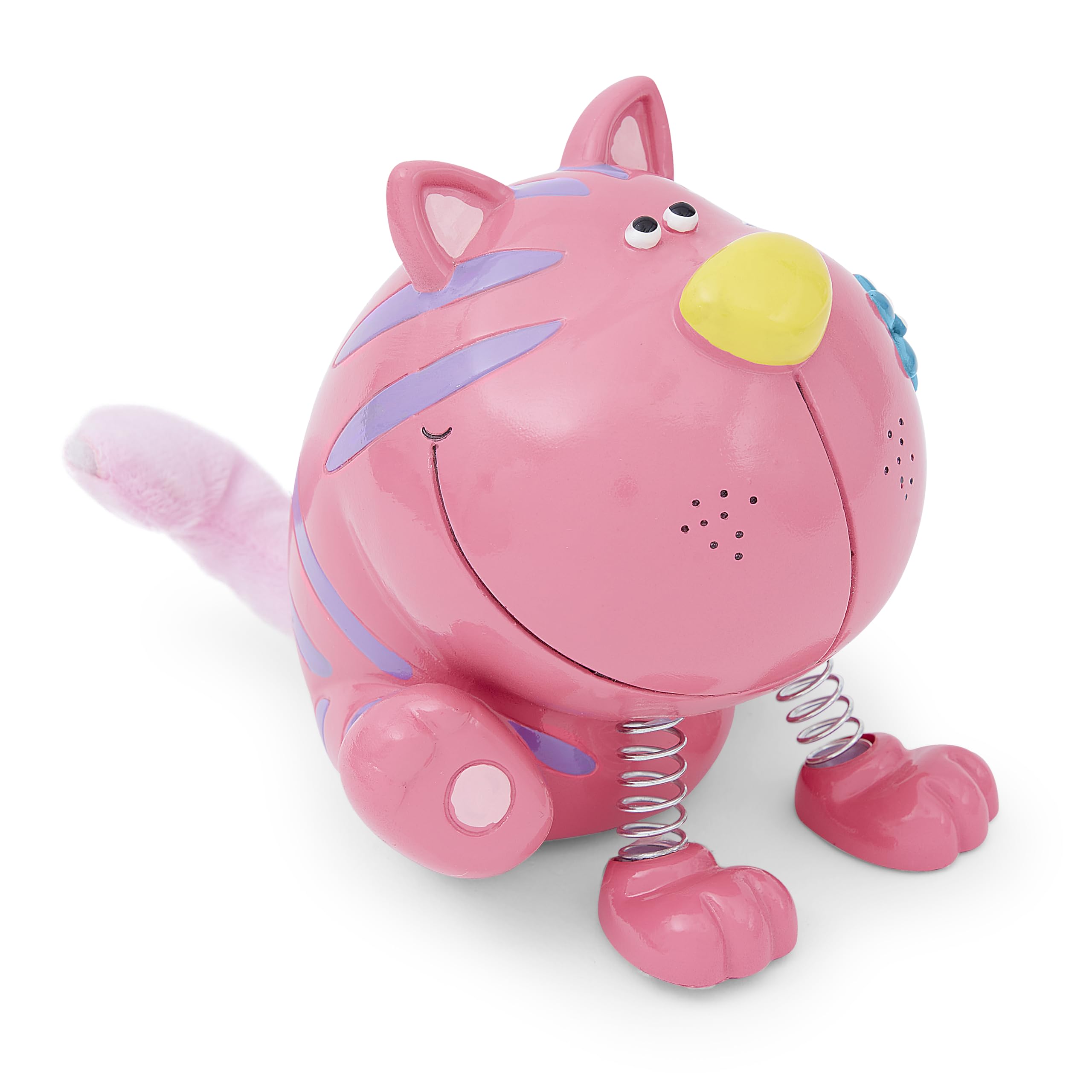 Mousehouse Gifts - Pink Cat Piggy Bank with Spring Legs, Charming Money Box for Kids, Boys & Girls