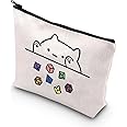 TSOTMO Cat Throwing Dice DnD Dungeon Master Bag of Holding Zipper Pouch Gamer Dice Bag (WT-Dragons Card)