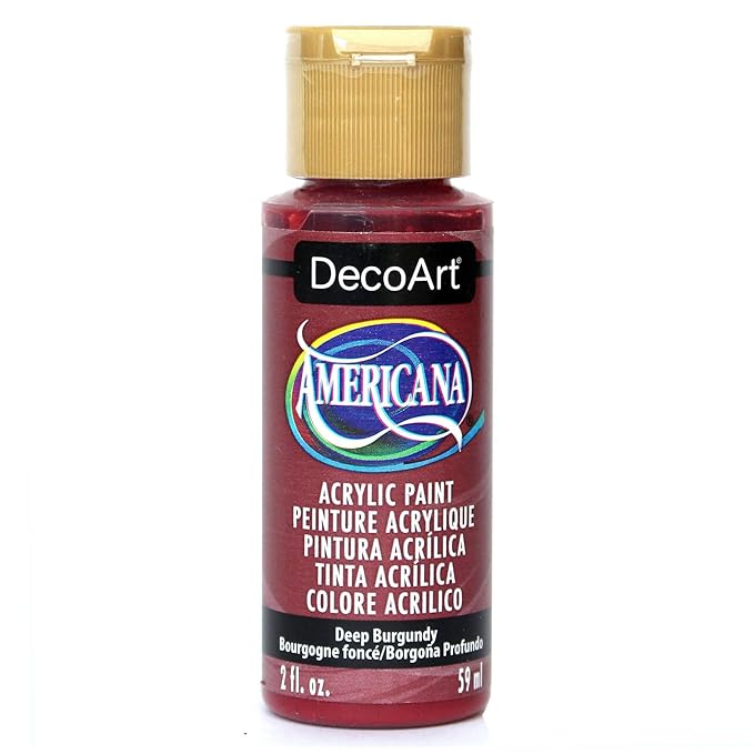 Deco Art Americana 2 oz Acrylic MultiPurpose Paint, Deep Burgundy