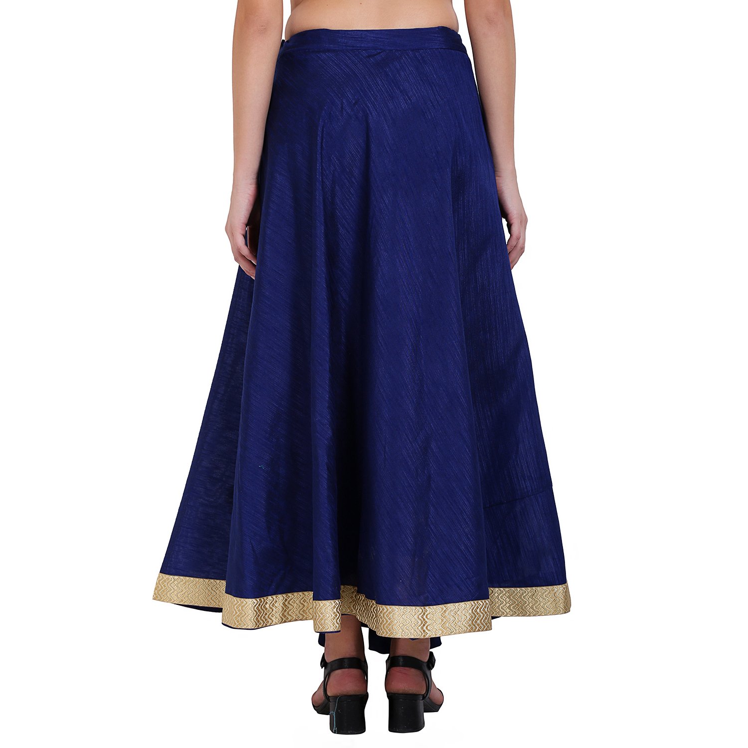 papsara blue women bhagalpuri silk skirt