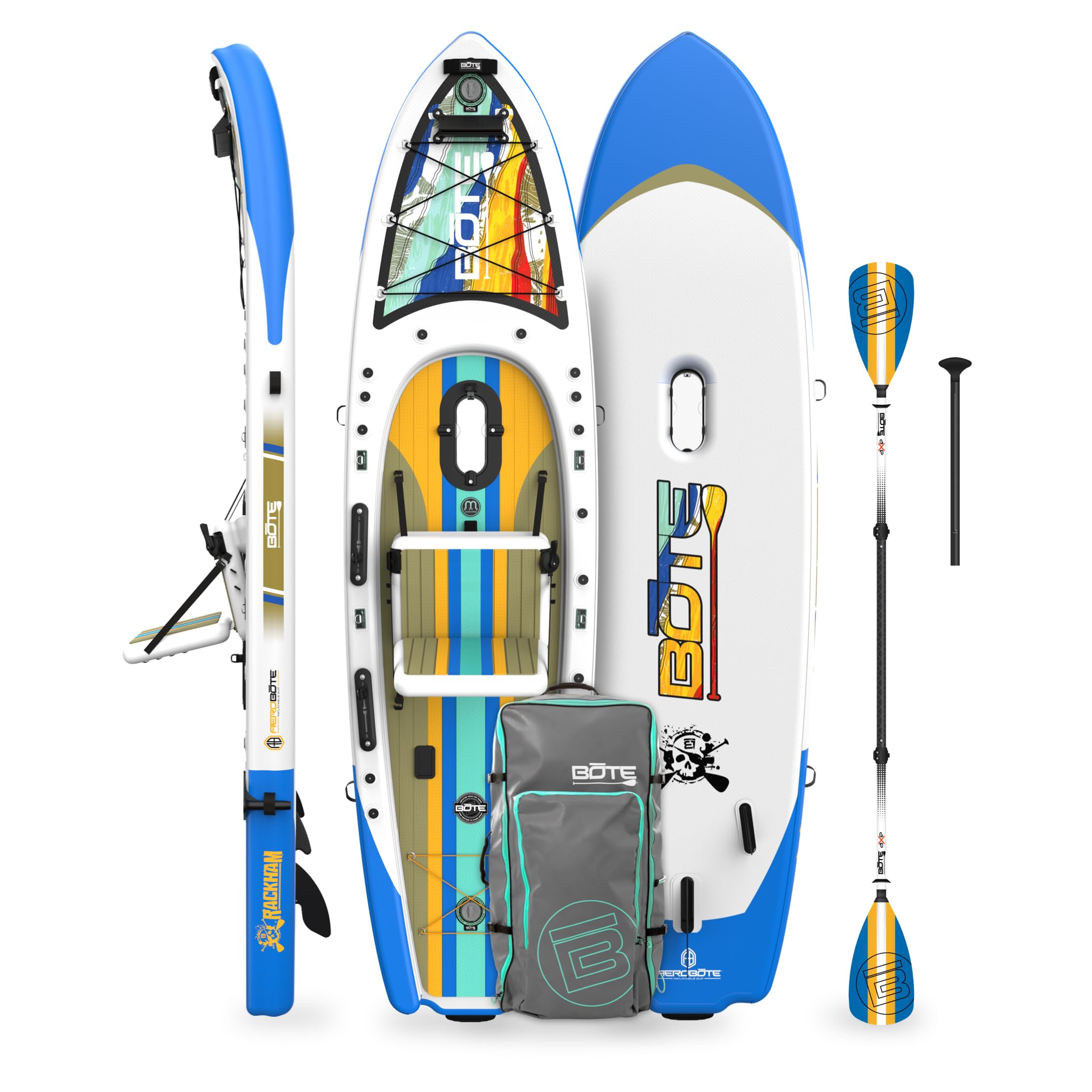BOTE Rackham Aero Inflatable Stand Up Fishing Paddle Board Blow Up iSUP ...