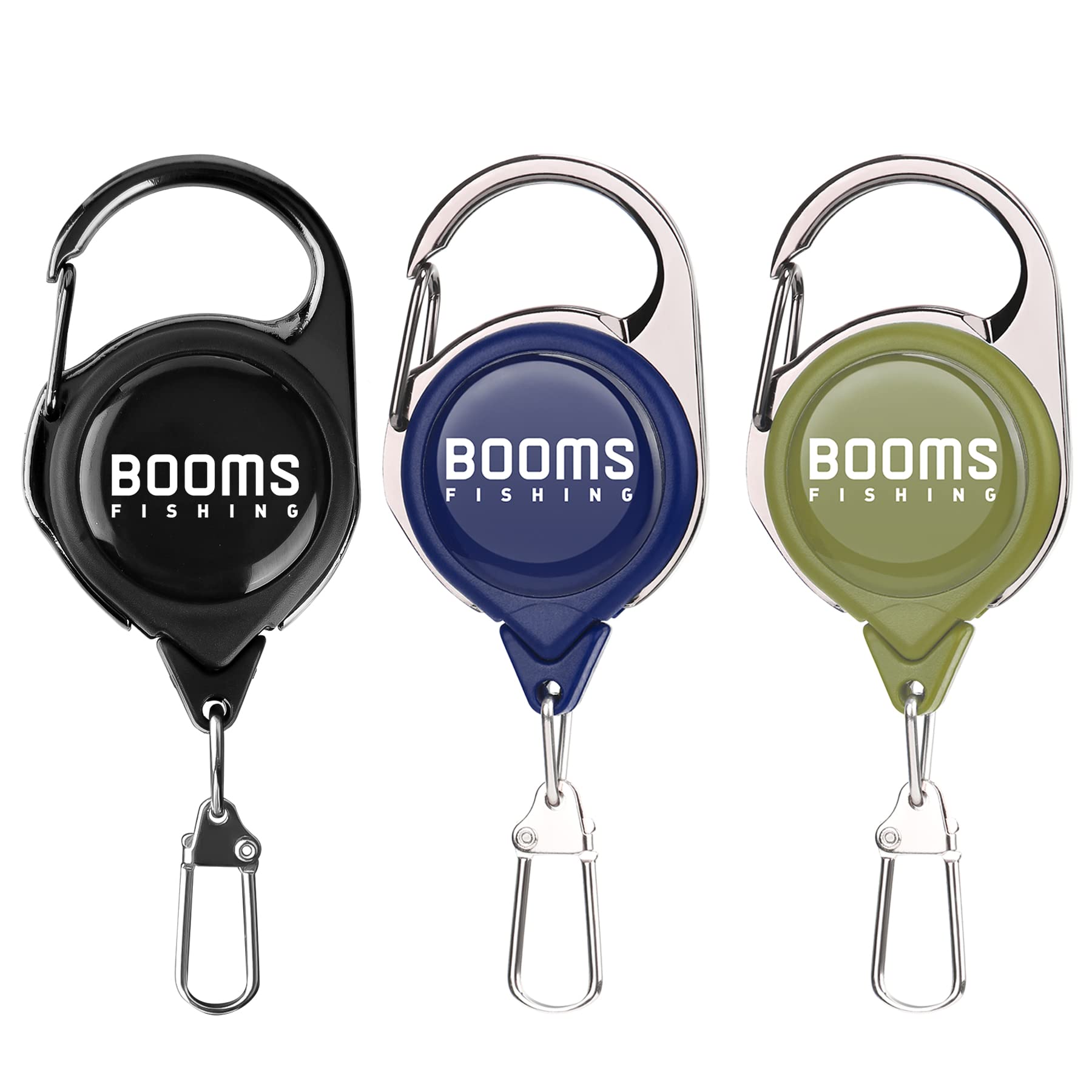 Photo 1 of Booms Fishing RG1 Fly Fishing Zinger Retractor - Retractable Tether 3pcs Assorted Colors