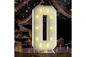 ZFUNBO 4FT Marquee Light Up Letter,Marquee Letters 4 Feet Tall, Large Led Sign for Baby Shower, Baby Decor, Birthday Decorations,Graduation,Prom(Letter O)