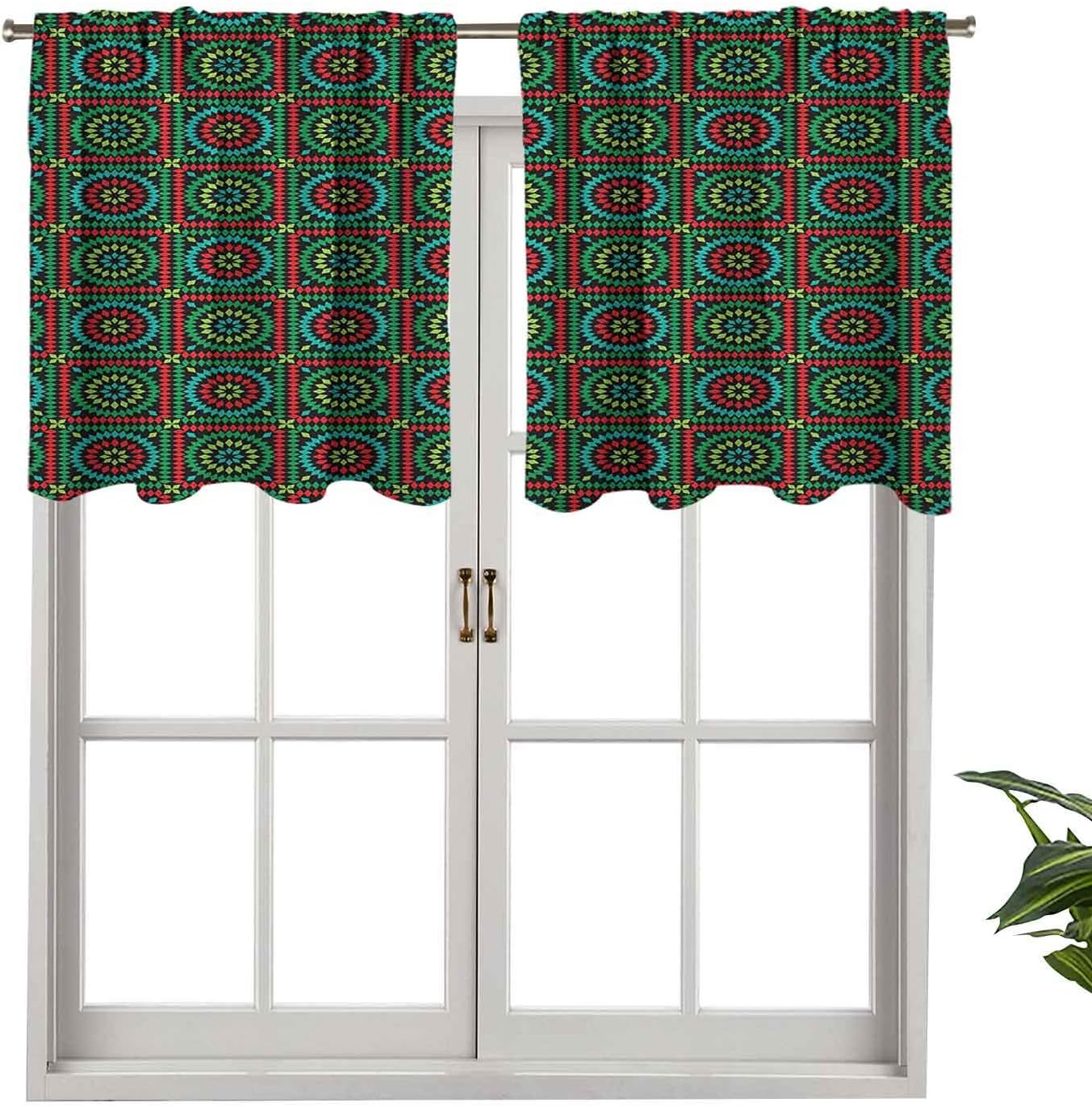 Hiiiman Cenefa de cortina para ventanas de privacidad para interiores