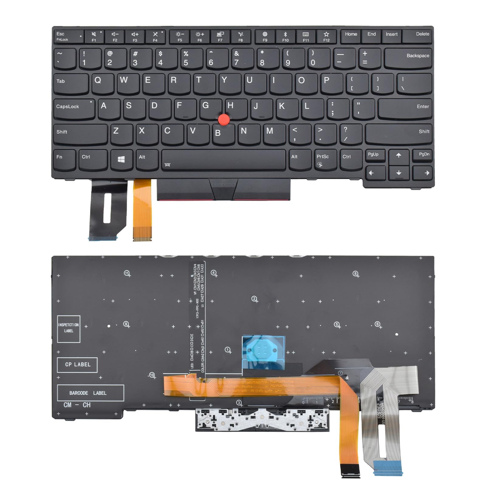 Photo 1 of SUNMALL Replacement Backlit Keyboard Compatible with Lenovo Thinkpad T480S T490 E480 E490 E495 & Thinkpad L390 L380 L480 Series Laptop