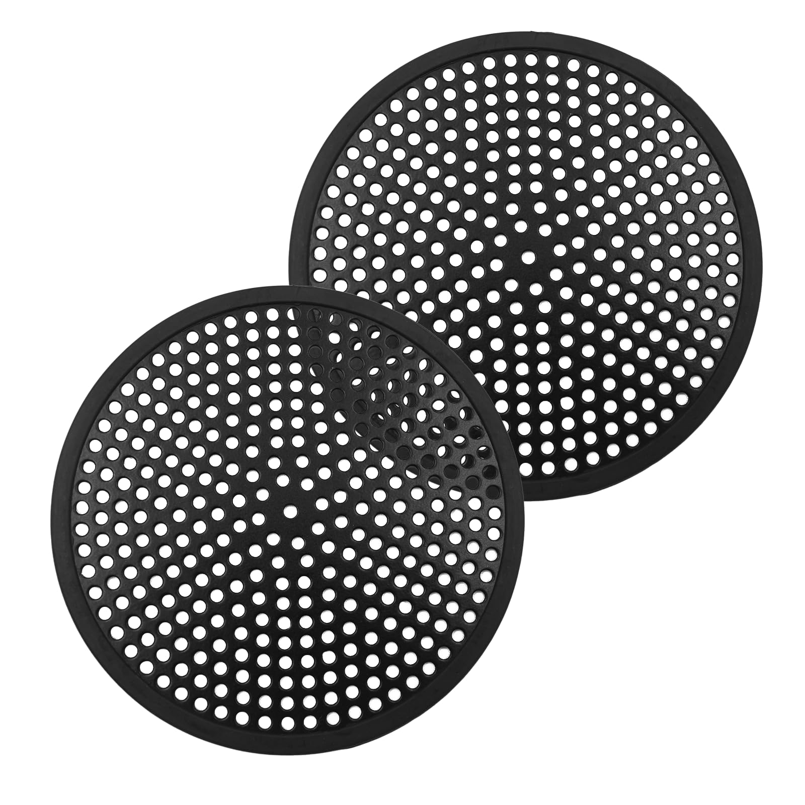 2Pack Shower Drain Hair Catchers/Trap Shower and Tub Drain Protector, Stainless Steel & Silicone Drain Filter Shower Plughole Cover for Bathroom/Kitchen/Floor/Flat Prevent Drain Clog(Black)