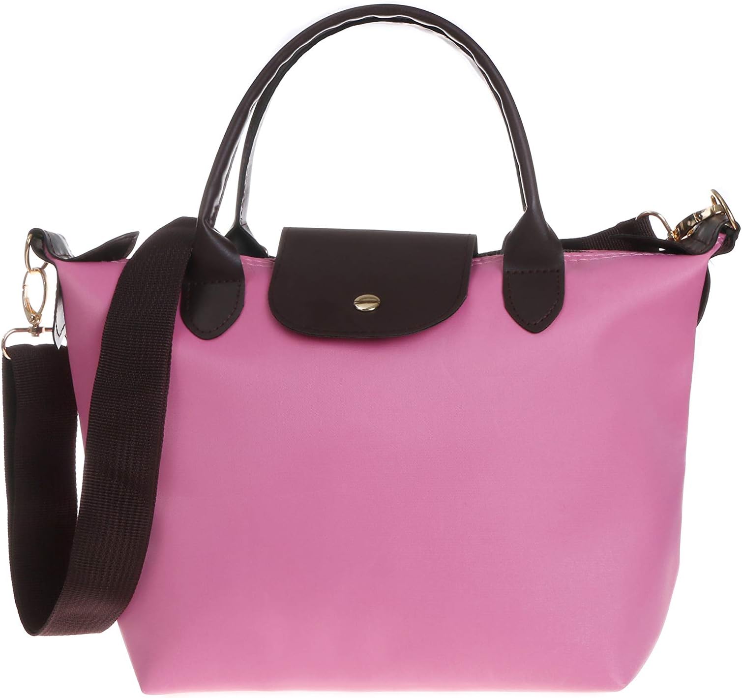 Innerest Tote Crossbody Bag Waterproof Travel School Beach Foldable Lightweight Purse (1pc Small, 1pc S: Pink)