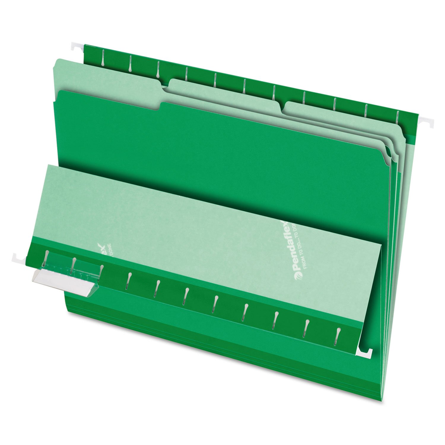 Pendaflex 421013BGR Pendaflex Interior File Folders, 1/3 Cut, Top Tab, LTR, Bright Green, 100/Box