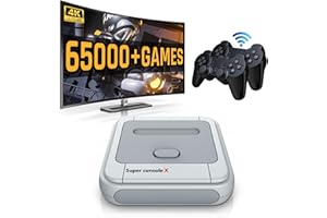 Kinhank Super Console X 256G, Retro Video Game Consoles Built in 65,000+ Classic Games,Game System for 4K HD/AV Output,Compatible with 60+ Emulators, 2 Wireless Controllers,Gift for Men/Boyfriend