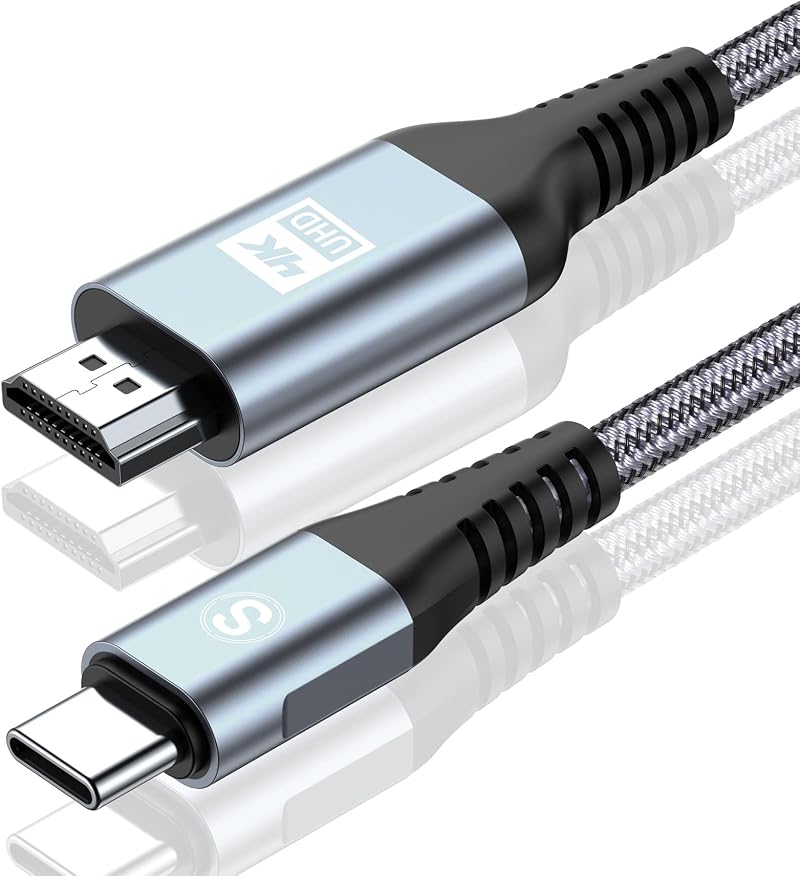 SWECENT 4K USB C to HDMI Cable 2M Thunderbolt 3/4 Compatible MacBook iPad Pro