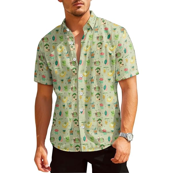 Amazon.com: HMZXZ Hawaiian Shirts for Men White Red Horizontal