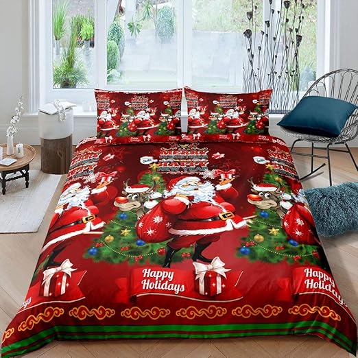 boys christmas bedding