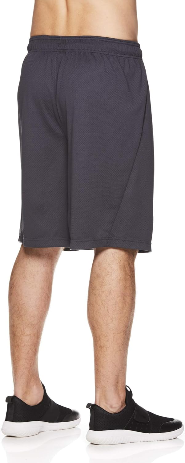 Reebok Men's Mesh Basketball Gym & Running Shorts w/Elastic Drawstring Waistband & Pockets: Clothing