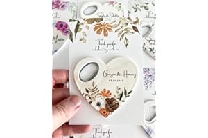 Custom Heart-Shaped Magnet Bottle Opener – Personalized Wedding Favor, Bridal Shower Gift for Guests, Thank You Souvenir (Pac