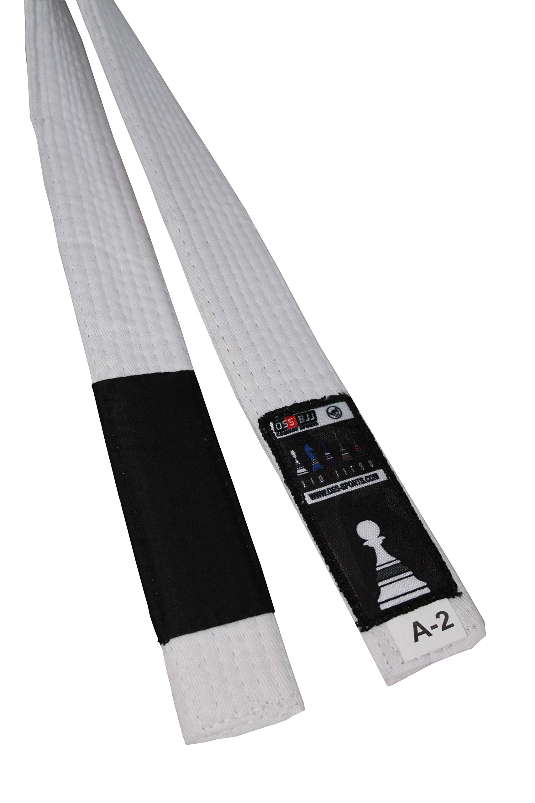 OSS Combat Sports BJJ Belt – IBJJF Approved Brazilian Jiu-Jitsu Belt, 100% Durable Lightweight Cotton, Ideal for Training & Competition (White A2)