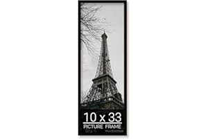 wallsthatspeak 10x33 Black Picture Frame for Puzzles Posters Photos or Artwork