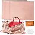 GDBEH 3 Pack Dust Bags for Purses and Handbags，Silk Purse Dust Bags for Storage， With Drawstring Large Dust Bags for Handbag， Dust Covers for Purse Shoes Boots
