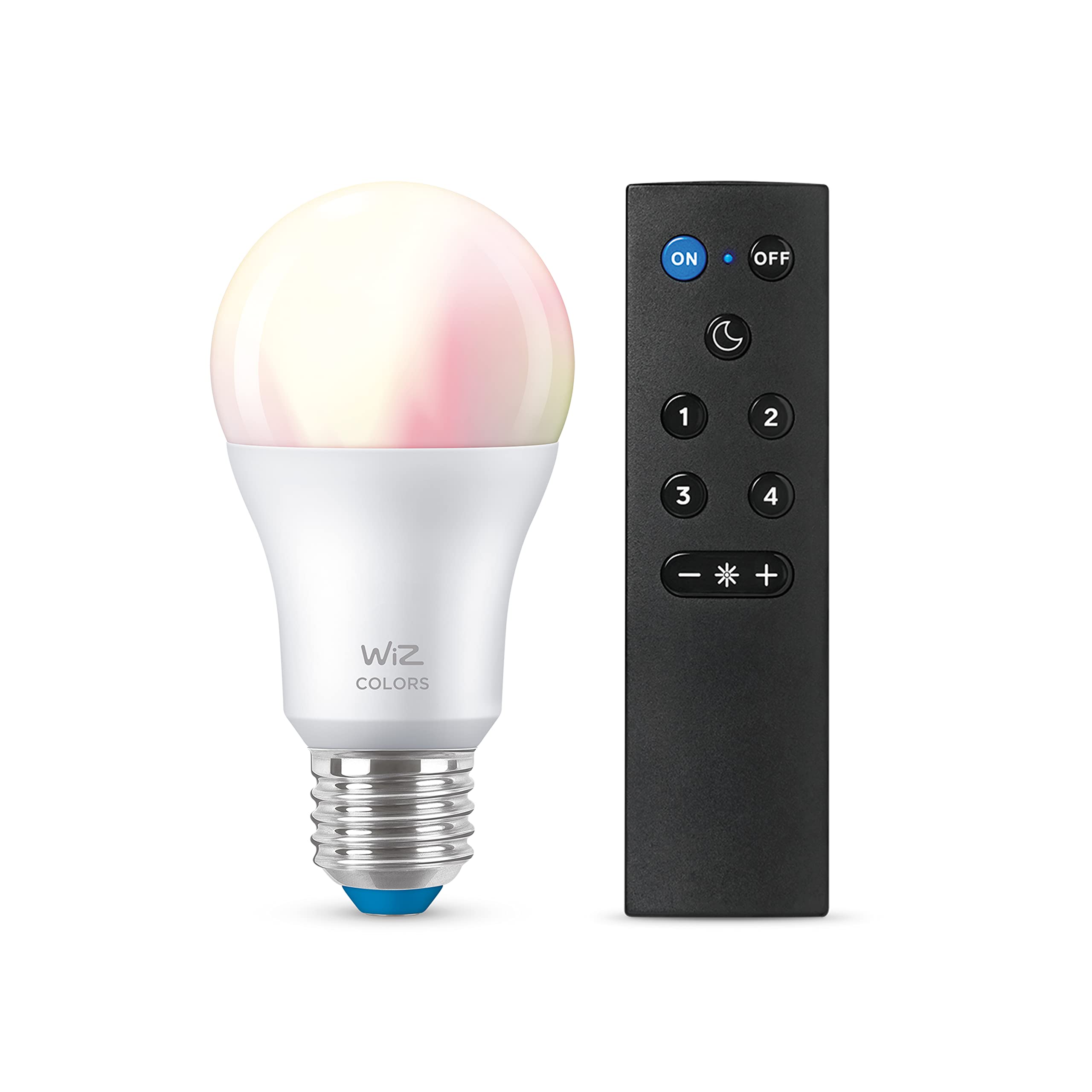 WiZ Colour [E27 Edison Screw] Smart Connected WiFi Light Bulb + WizMote with Wireless Remote. 60W Colour and White Light, App Control for Home Indoor Lighting, Livingroom, Bedroom.
