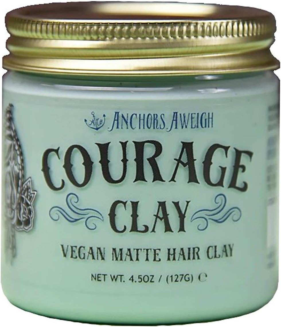 Anchors Hair Company Courage Clay - Natural Vegan Hair Clay (2.3 Oz)