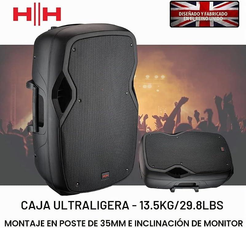 VECTOR da HH Electronics VRE-15AG2 - Coluna ativa moldada com Bluetooth - 800 W - 15" LF + 1" CD — foto 5 de 7