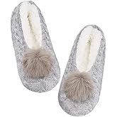 Panda Bros Slipper Socks For Women With Grippers, Fuzzy Womens Slipper Socks With Non Slip Bottoms, Cozy Warm House Slippers