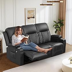 FURNIMAT Recliner Sofa Set with 3+1 Pieces in