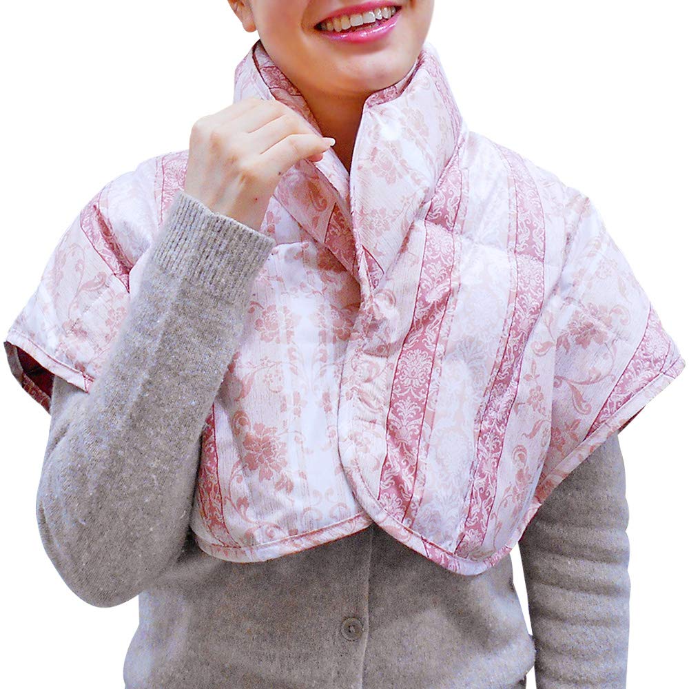 マックスコスメジャパン Shoulder Heat Pad Down Made in Japan Machine Washable 70% Down (UK, Alpha, One Size, Regular, Regular, 1, Pink)