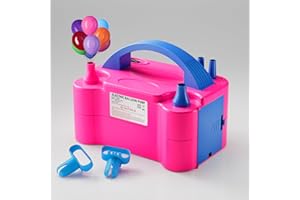 DECOCKRAT Balloon Pump - Electric Dual Nozzle Air Pump for Balloon, Portable Balloon Blower Save Time and Effort, Balloon Inflator for Parties and Decorations - 110V-120V, 600W