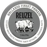 REUZEL Extreme Hold Matte Pomade, Strongest All Day Hold, Water Soluble Styling, Matte Finish &amp; Flake Free, Easy To Wash Out, For All Hair Types