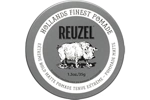 Reuzel Extreme Hold Matte Pomade, Strong Hold Matte Pomade For Men Low Shine Pomade 1.3oz/35g