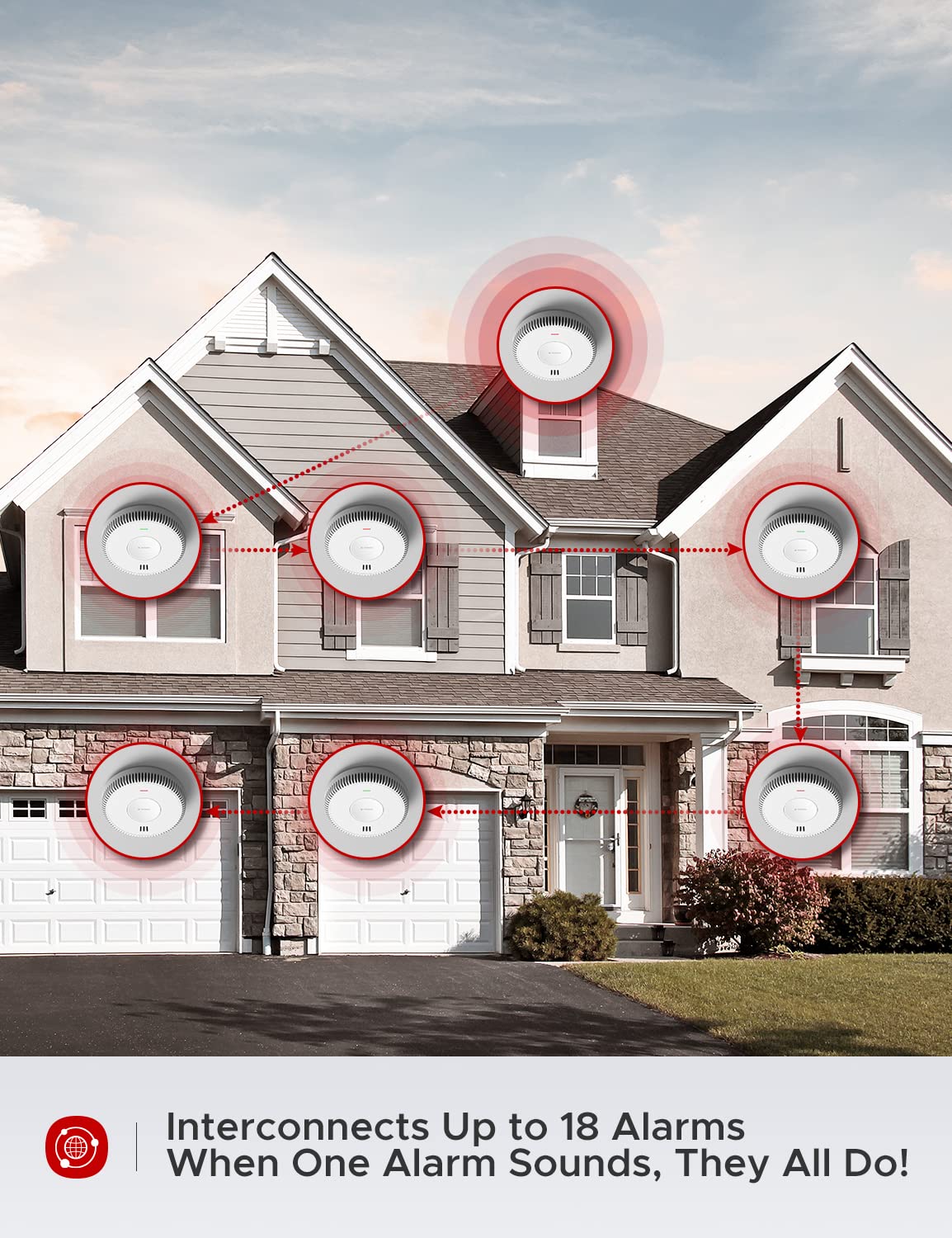 X-Sense Hardwired Combination Smoke and Carbon Monoxide Detector, Hardwired Interconnected Smoke and CO Detector Alarm with Replaceable Battery Backup, XP04, 3-Pack