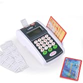Payment Terminal Toys, Point of Sale Terminal with Light and Sound, Cash Register Toy with Credit Cards and Recipts, Pretend Play Toy for Children Age 3 and Up1