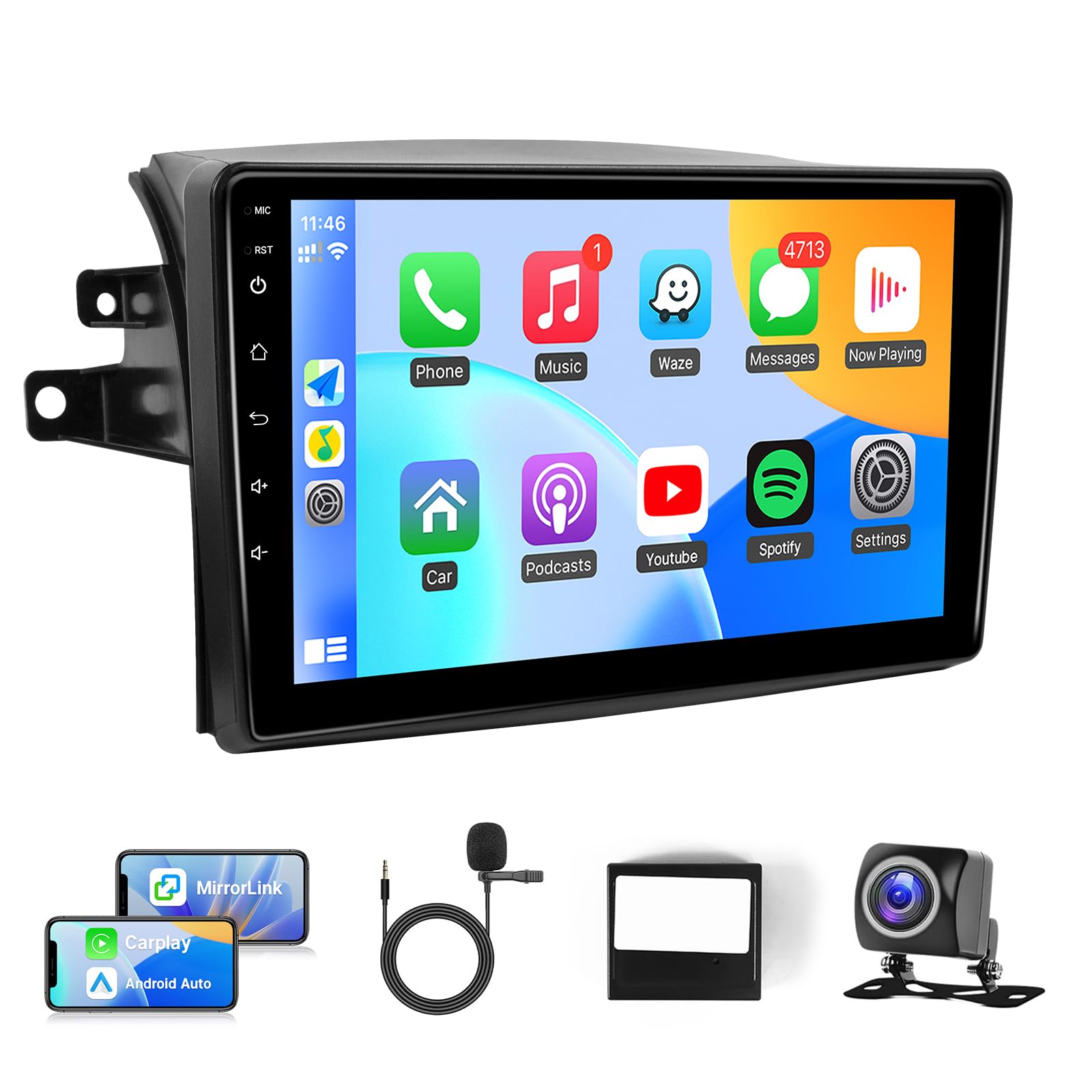 Photo 1 of Naifay Android Car Stereo for Toyota Sienna 2004 2005 2006 2007 2008 2009 2010, 9inch Touch Screen for Toyota Sienna Car Radio with CarPlay Android Auto Bluetooth GPS, Support J.B.L & Big Screen