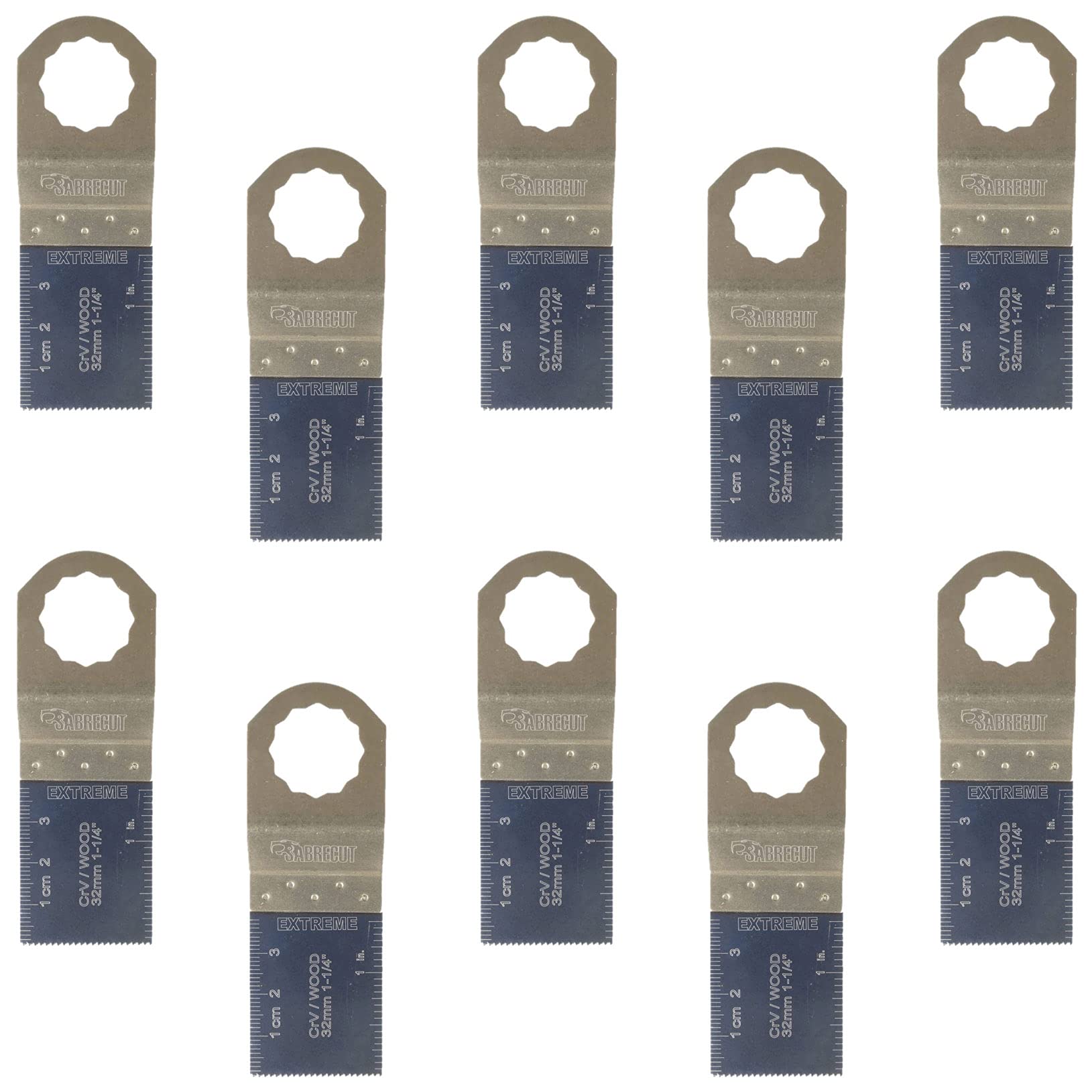 10 x SabreCut SC35F_10 35mm Fine Tooth Wood Blades Compatible with Fein SuperCut and Festool Vecturo (Non-StarLock) Oscillating Multitool Multi Tool Accessories