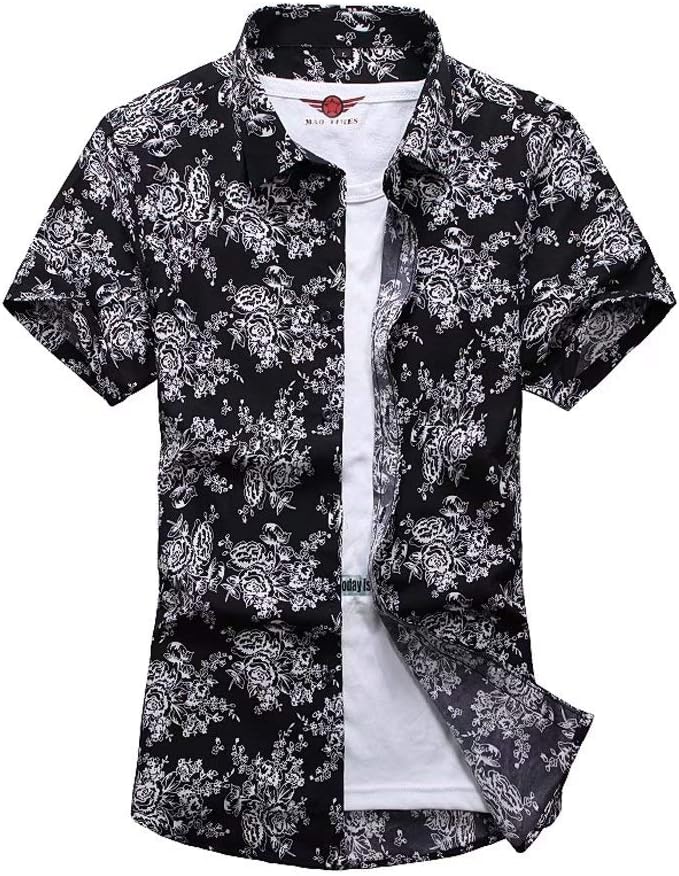 Amazon Tenflow アロハシャツ 半袖 メンズ 大きいサイズ カジュアルシャツ 夏 薄手 半袖シャツ 花柄 開襟シャツ 細身 ハワイ風 リゾート サマーウェア Hne91 3033 シャツ 通販