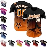 Custom Gradient Baseball Jerseys Button Down Softball Shirts Personalized Pattern Sports Team Uniform Adult Teens