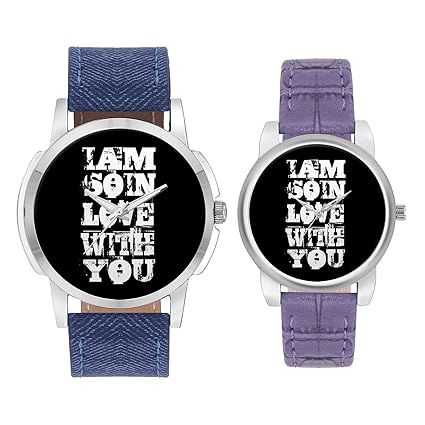 Gifts for Couple, Multicolor Dial Wrist Watch for Men and Women