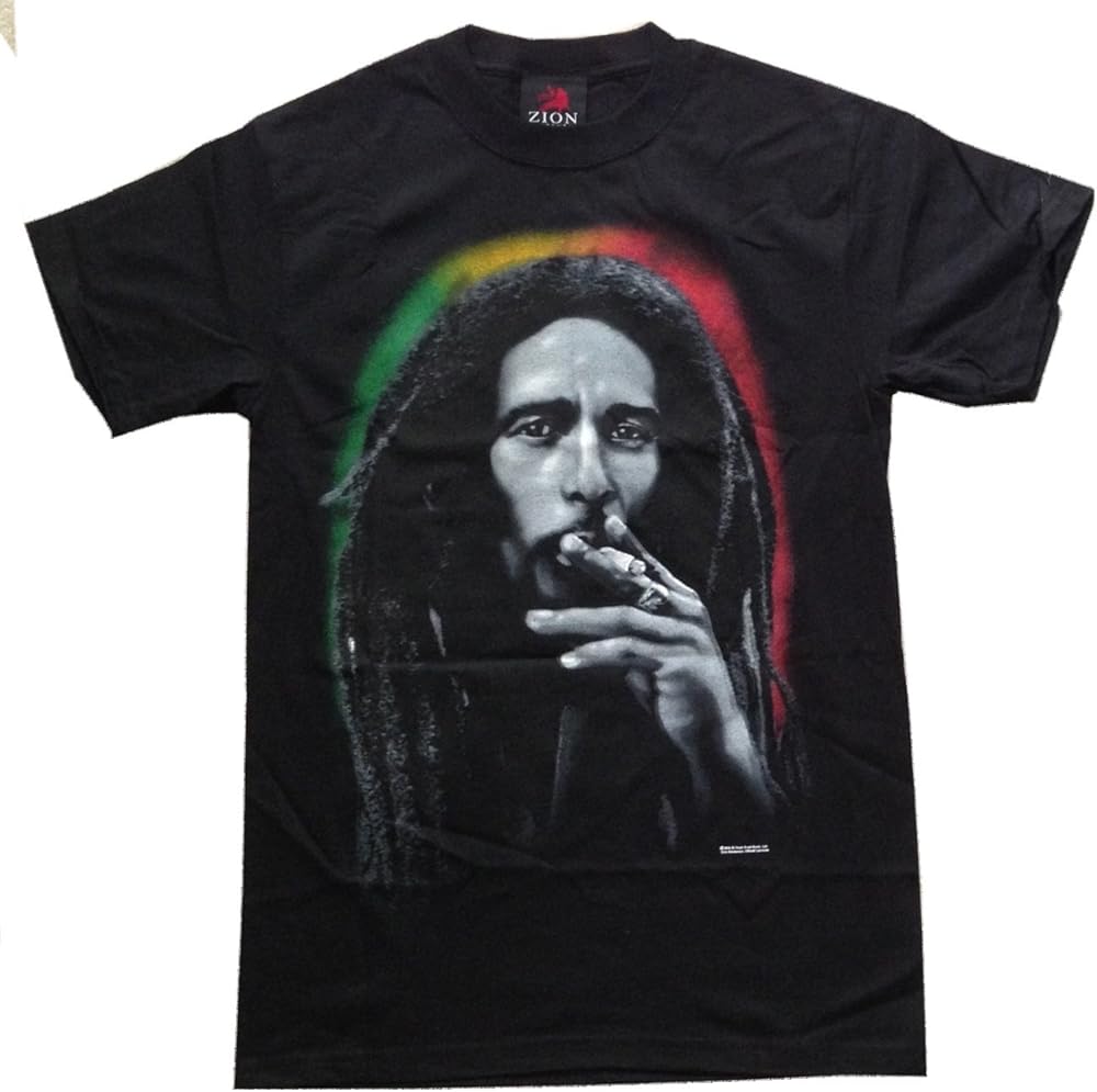 bob marley smoking tee