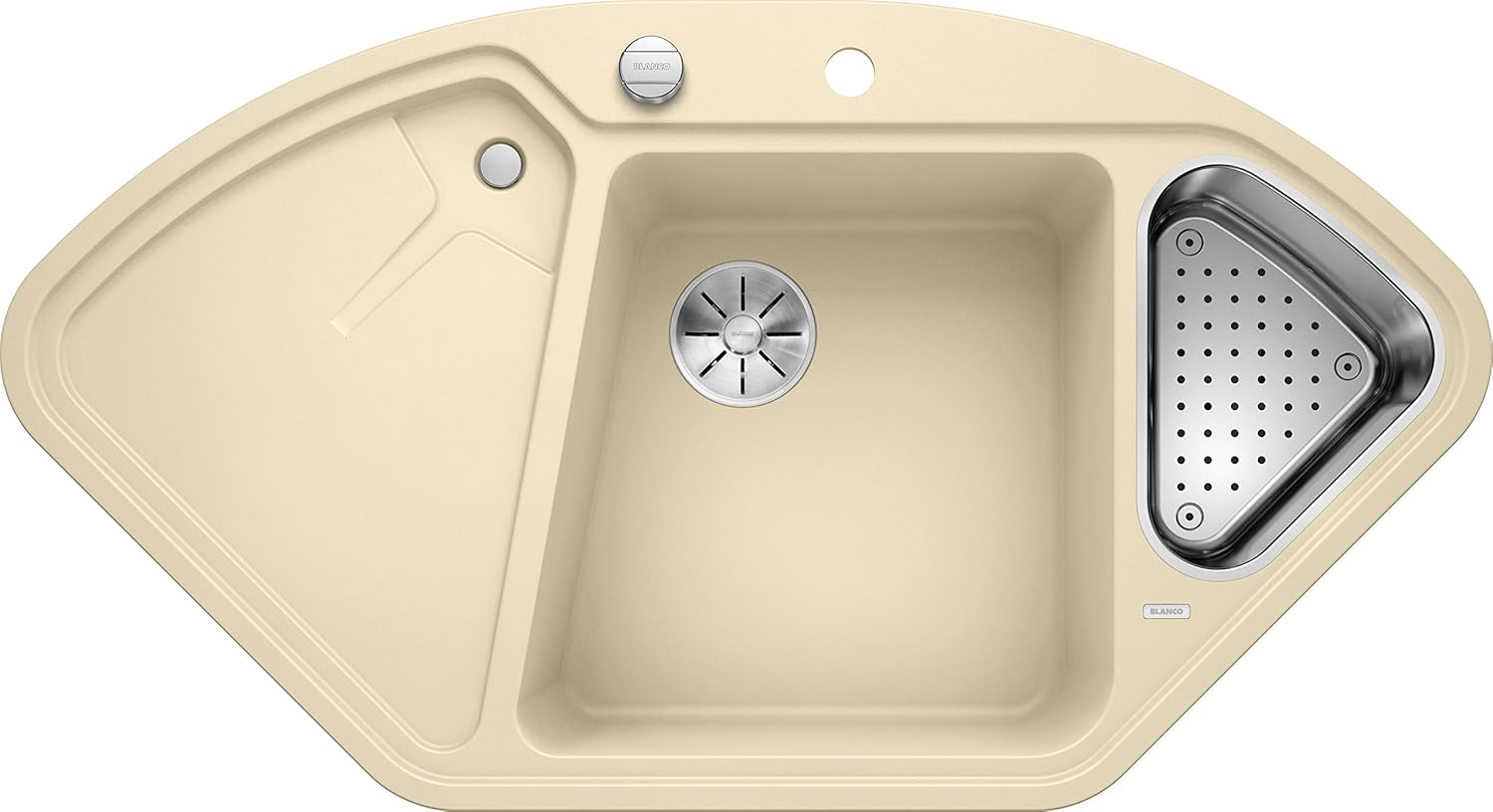 Tartufo/mit InFino-Ablaufsystem inklusive Edelstahlschale und