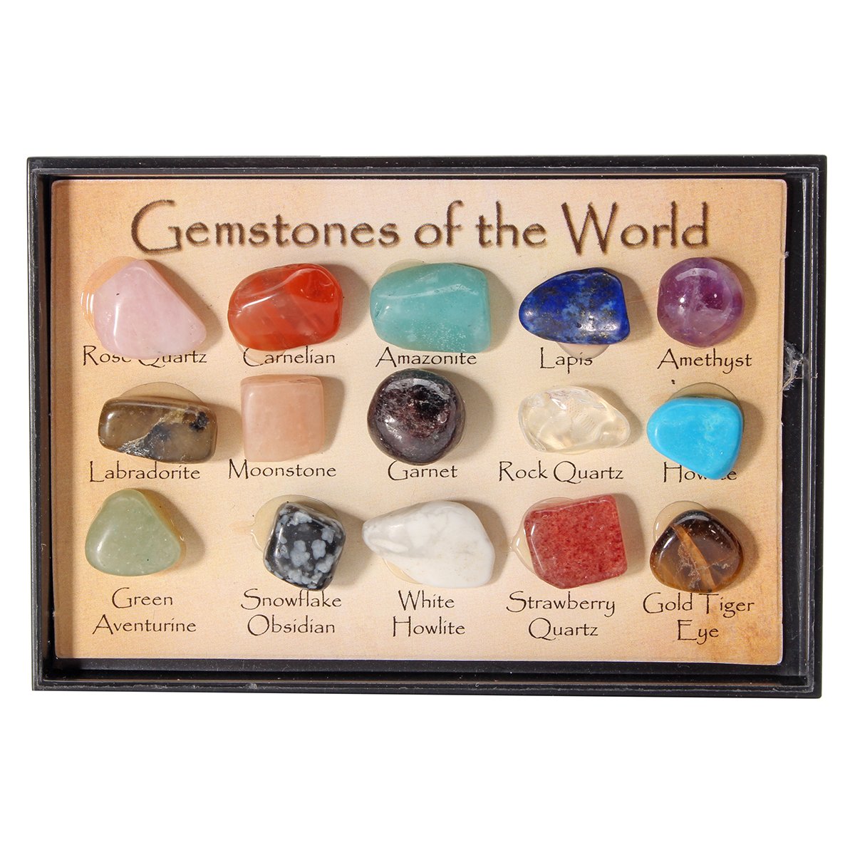 EsportsMJJ Rock Collection Mix Gems Crystals Natural Teaching Mineral Ore Specimens Decoration Box